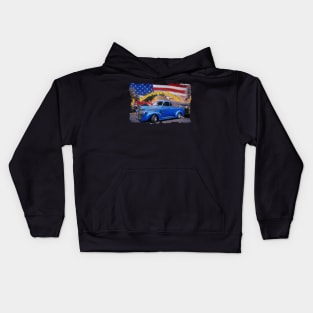 Nostalgic Roads: Riding the American Dream Kids Hoodie